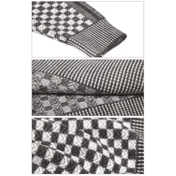 Suéter a cuadros gris y negro - Image 7