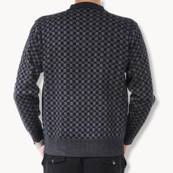 Suéter a cuadros gris y negro - Image 5